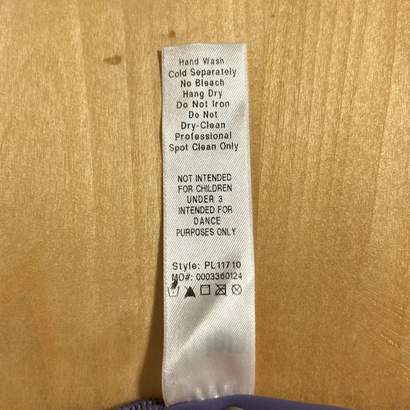 Balera Purple & Floral Leotard Medium Adult - Picture 6 of 8